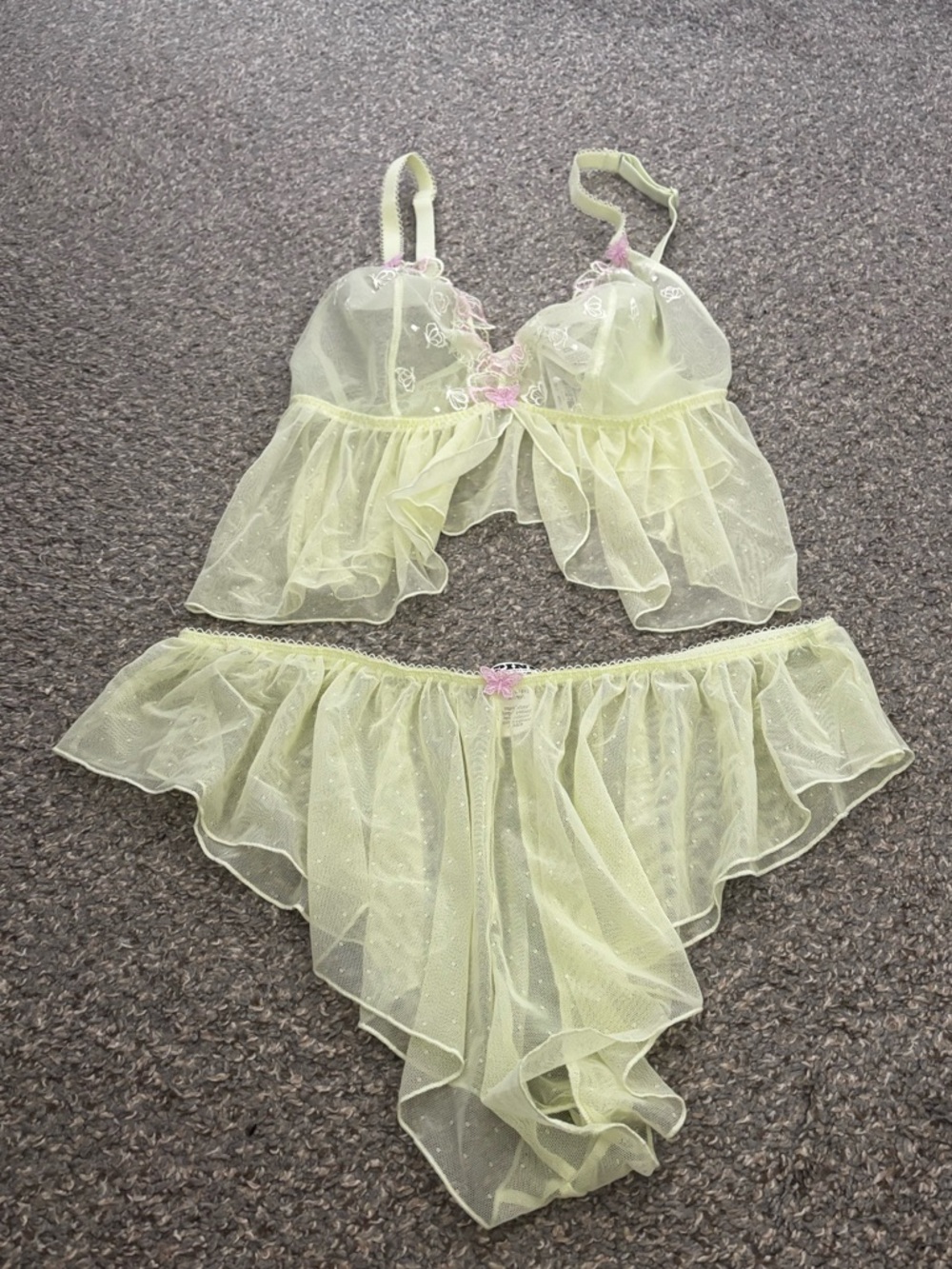 NWT Pink by Victoria’s Secret 2 piece lingerie size XL